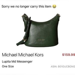 Moss Green Leather Michael Kors Crossbody Bag